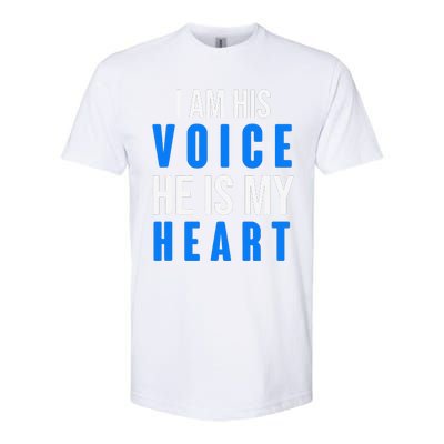 Autism Awareness Tees I Am His Voice He Is My Heart Softstyle CVC T-Shirt