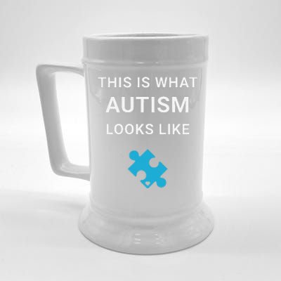 Autism Awareness This Is What Autism Looks Like Beer Stein