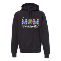 Autism Awareness Tee Mom Life For Autism Mom Premium Hoodie