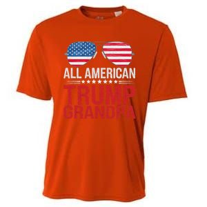 All American Trump Grandpa Flag Sunglasses Cooling Performance Crew T-Shirt