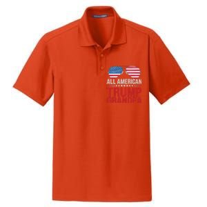 All American Trump Grandpa Flag Sunglasses Dry Zone Grid Polo