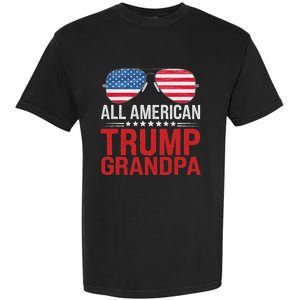 All American Trump Grandpa Flag Sunglasses Garment-Dyed Heavyweight T-Shirt