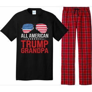 All American Trump Grandpa Flag Sunglasses Pajama Set