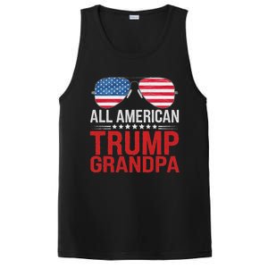 All American Trump Grandpa Flag Sunglasses PosiCharge Competitor Tank