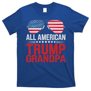 All American Trump Grandpa Flag Sunglasses T-Shirt