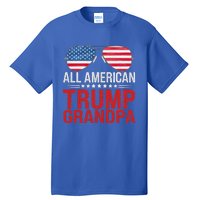 All American Trump Grandpa Flag Sunglasses Tall T-Shirt