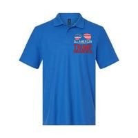 All American Trump Grandpa Flag Sunglasses Softstyle Adult Sport Polo