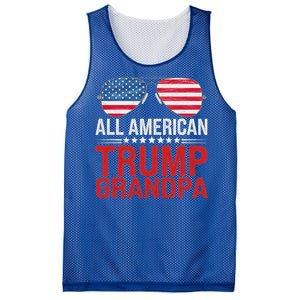 All American Trump Grandpa Flag Sunglasses Mesh Reversible Basketball Jersey Tank