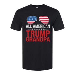 All American Trump Grandpa Flag Sunglasses Softstyle CVC T-Shirt