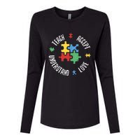 Autism Awareness Teacher Teach Accept Understand Love Womens Cotton Relaxed Long Sleeve T-Shirt