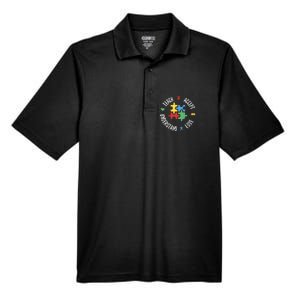 Autism Awareness Teacher Teach Accept Understand Love Men's Origin Performance Pique Polo