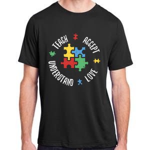 Autism Awareness Teacher Teach Accept Understand Love Adult ChromaSoft Performance T-Shirt