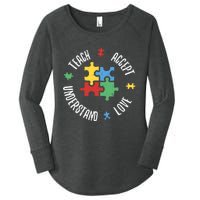 Autism Awareness Teacher Teach Accept Understand Love Women's Perfect Tri Tunic Long Sleeve Shirt