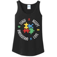 Autism Awareness Teacher Teach Accept Understand Love Ladies Essential Tank