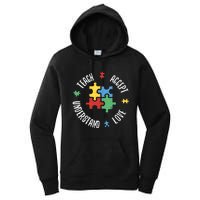 Autism Awareness Teacher Teach Accept Understand Love Women's Pullover Hoodie