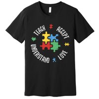 Autism Awareness Teacher Teach Accept Understand Love Premium T-Shirt