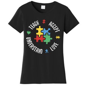 Autism Awareness Teacher Teach Accept Understand Love Women's T-Shirt