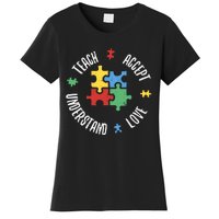 Autism Awareness Teacher Teach Accept Understand Love Women's T-Shirt