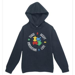 Autism Awareness Teacher Teach Accept Understand Love Urban Pullover Hoodie