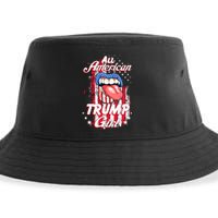 All American Trump Girl 2024 Shirts Trump Flag Women Girls Sustainable Bucket Hat