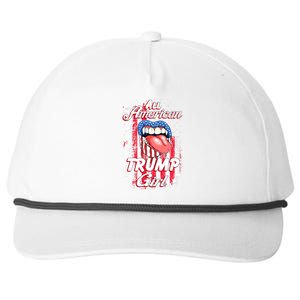 All American Trump Girl 2024 Shirts Trump Flag Women Girls Snapback Five-Panel Rope Hat