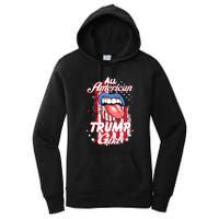 All American Trump Girl 2024 Shirts Trump Flag Women Girls Women's Pullover Hoodie