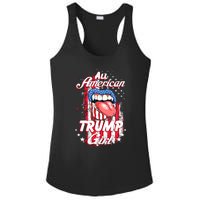 All American Trump Girl 2024 Shirts Trump Flag Women Girls Ladies PosiCharge Competitor Racerback Tank