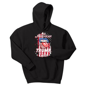 All American Trump Girl 2024 Shirts Trump Flag Women Girls Kids Hoodie