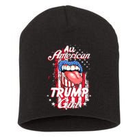 All American Trump Girl 2024 Shirts Trump Flag Women Girls Short Acrylic Beanie