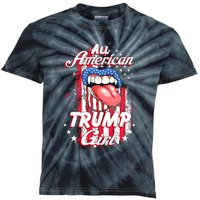 All American Trump Girl 2024 Shirts Trump Flag Women Girls Kids Tie-Dye T-Shirt