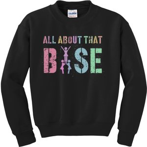 ALL ABOUT THAT BASE Purple Cheer Squad Kids Sweatshirt