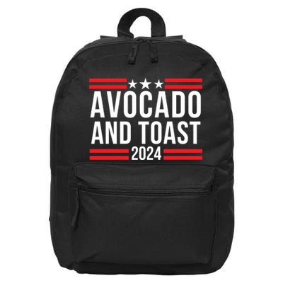 Avocado And Toast 2024 Healthy Foodie Political Election 16 in Basic Backpack