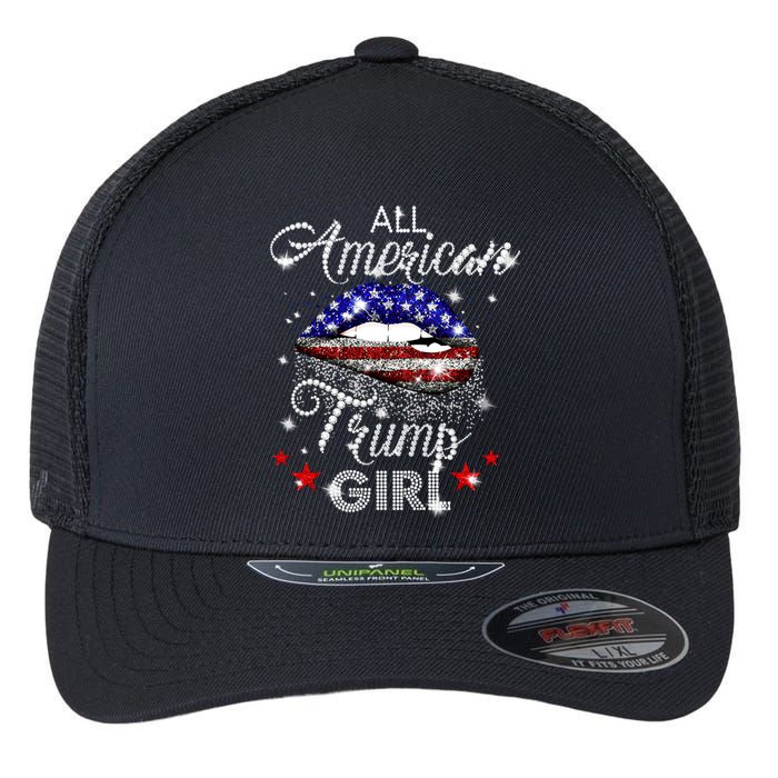 All American Trump Girl Flexfit Unipanel Trucker Cap