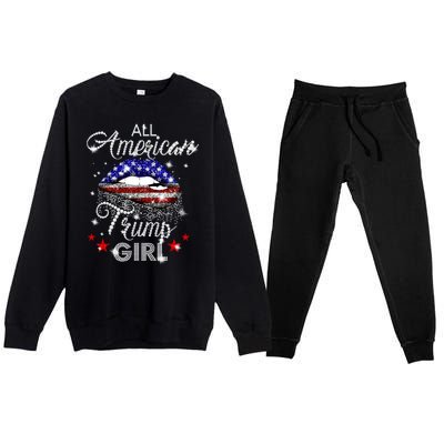 All American Trump Girl Premium Crewneck Sweatsuit Set