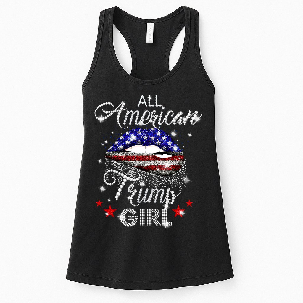All American Trump Girl Womens Tank Top
