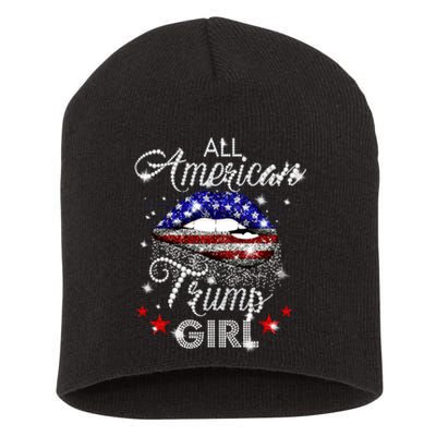 All American Trump Girl Short Acrylic Beanie