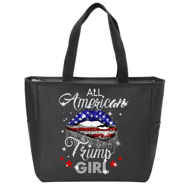 All American Trump Girl Zip Tote Bag