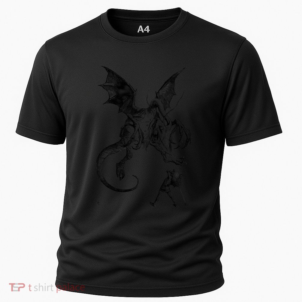 Alice And The Jabberwocky Alice In Wonderland Vintage Art Performance Shirt