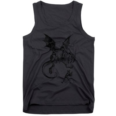 Alice And The Jabberwocky Alice In Wonderland Vintage Art Tank Top