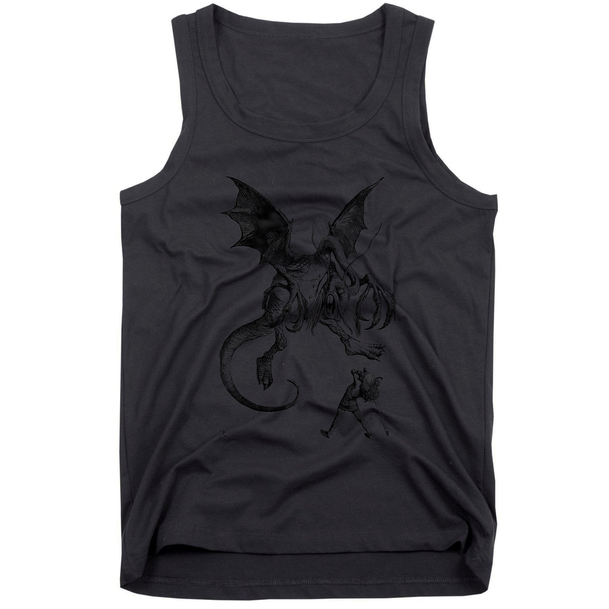 Alice And The Jabberwocky Alice In Wonderland Vintage Art Tank Top
