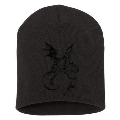 Alice And The Jabberwocky Alice In Wonderland Vintage Art Short Acrylic Beanie