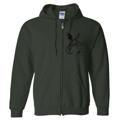 Alice And The Jabberwocky Alice In Wonderland Vintage Art Full Zip Hoodie