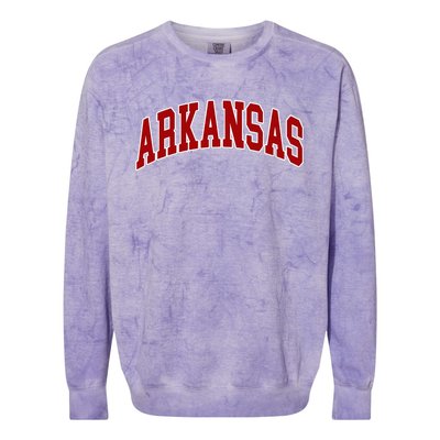 Arkansas Ar Throwback Design Print Classic Colorblast Crewneck Sweatshirt