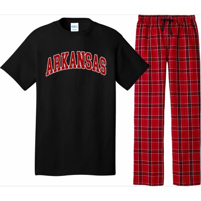 Arkansas Ar Throwback Design Print Classic Pajama Set