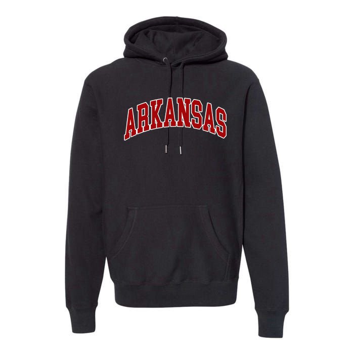 Arkansas Ar Throwback Design Print Classic Premium Hoodie