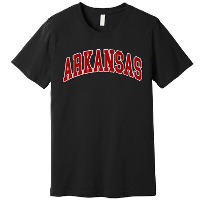 Arkansas Ar Throwback Design Print Classic Premium T-Shirt