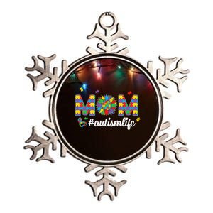 Autism Awareness Tee Mom Life For Autism Mom Metallic Star Ornament