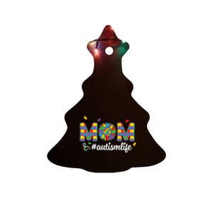 Autism Awareness Tee Mom Life For Autism Mom Ceramic Tree Ornament