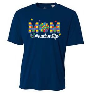 Autism Awareness Tee Mom Life For Autism Mom Cooling Performance Crew T-Shirt