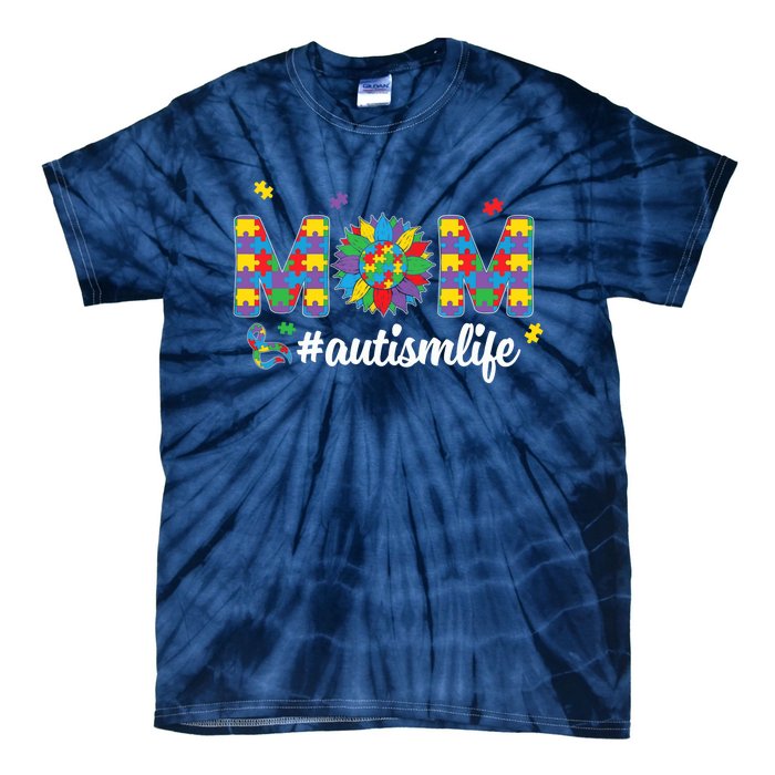 Autism Awareness Tee Mom Life For Autism Mom Tie-Dye T-Shirt